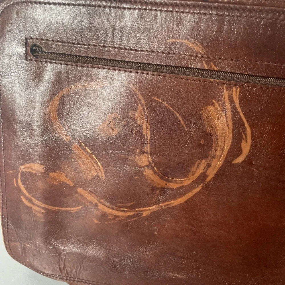 Men's Leather Briefcase Messenger Satchel Bag‎